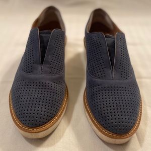 Halogen Leigh Blue Wedge Slip On Sneakers